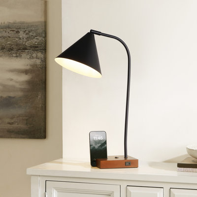Dalli Solid Wood USB Desk Lamp