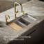 Riverby® 33" undermount double-bowl workstation kitchen sink-1894224681