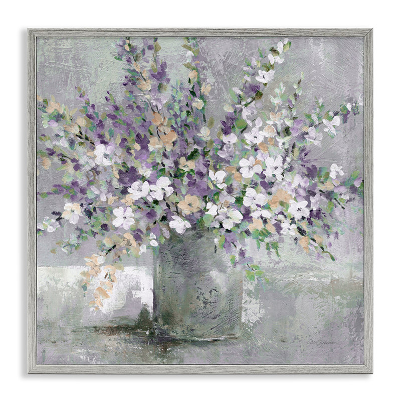 «Blossoming Aster Flower Bouquet», estampe numérique encadrée par Carol Robinson, H 24 po x l 24 po