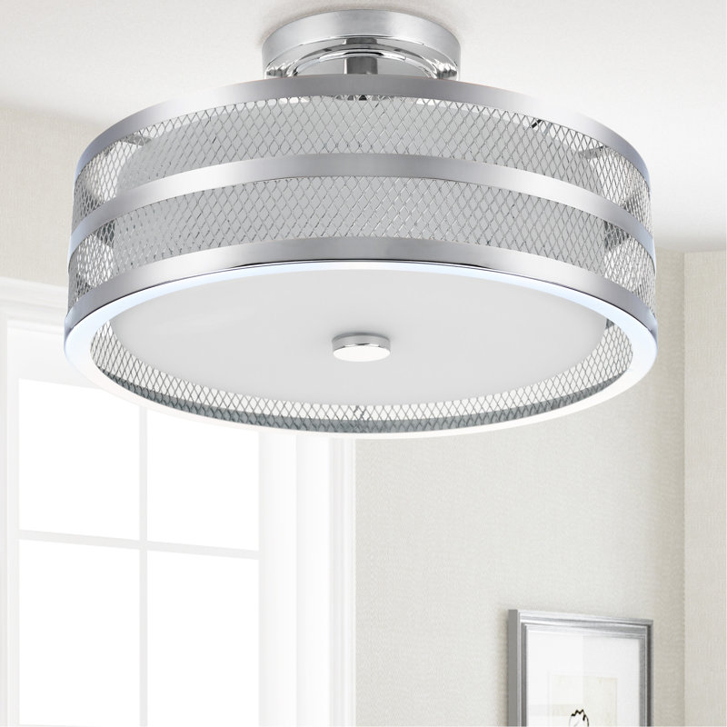 Jeanelle Glass Semi Flush Mount