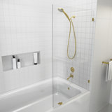Vela 24.5 in. x 58.25 in. Frameless Single Fixed Bath Panel