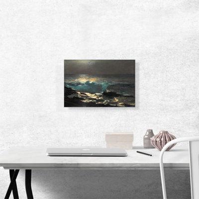 " Moonlight Wood Island Light 1894 " by Winslow Homer Painting Print