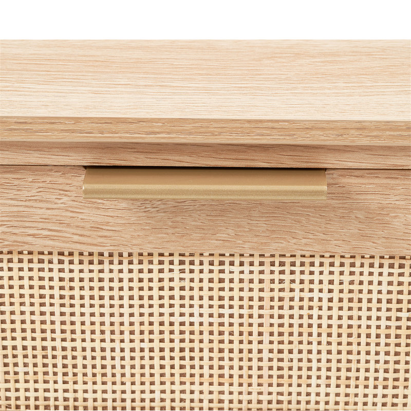 Console en rotin avec 3 tiroirs de rangement