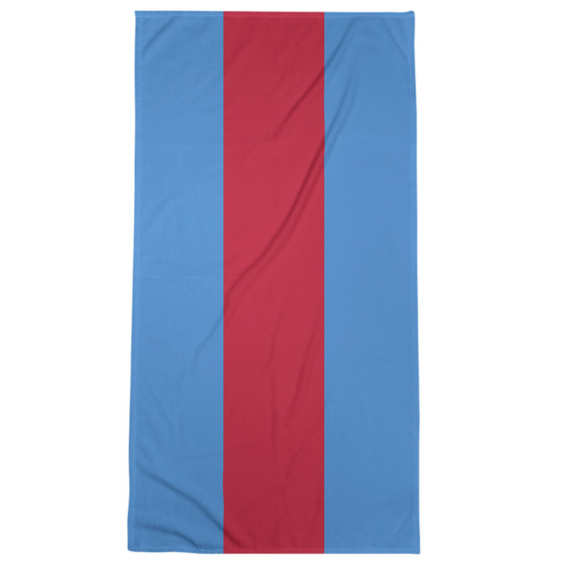 Bath Towel, Blue/Red