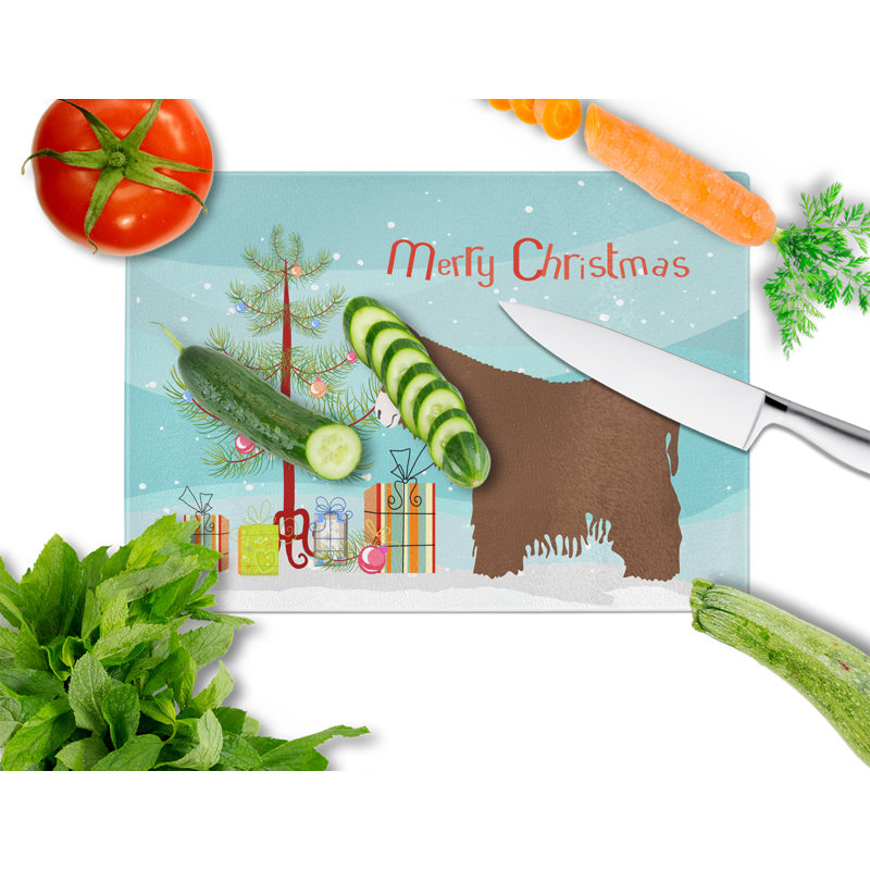 Planche à découper de noël en verre trempé caroline poitou poiteuin donkey