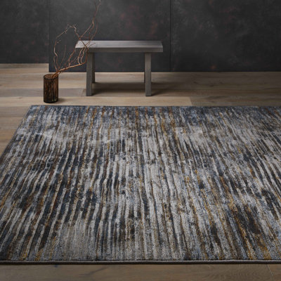 Abbriella Machine Woven Grey Indoor Rug