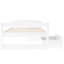 Lit simple Space avec tiroir blanc - Lit plateforme au look exquis, compartiments fonctionnels