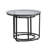 Nesting Coffee Table Set of 2, 23.6 in Round Coffee Table, Glass Nesting Tables for Small Place, Modern End Side Tables Night Stand with Metal Frame, for Living Room, Bedroom, Balcony, Office