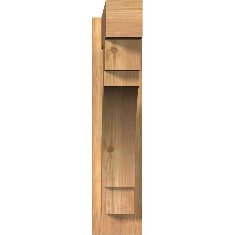 7 1/2"W x 24"D x 24"H Merced Block Smooth Outlooker, Western Red Cedar, 24" H x 5.5" W x 24" D