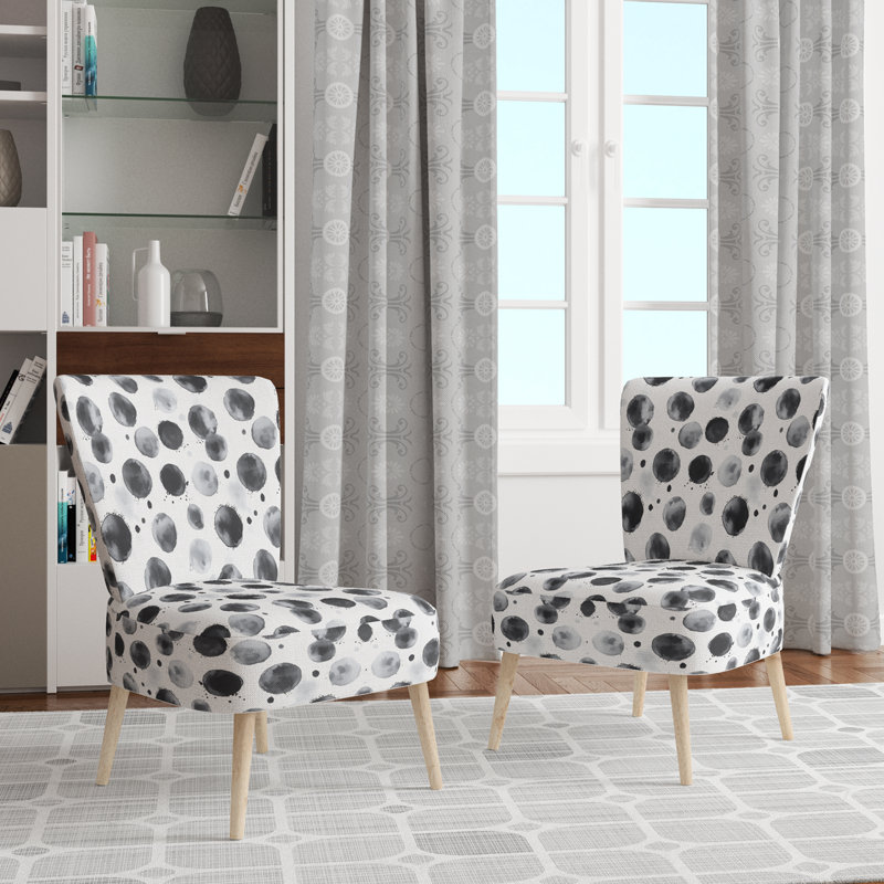 Chaise d'appoint Abstract - Chaise d'appoint en graphite noir, Chaise d'appoint sans accoudoirs