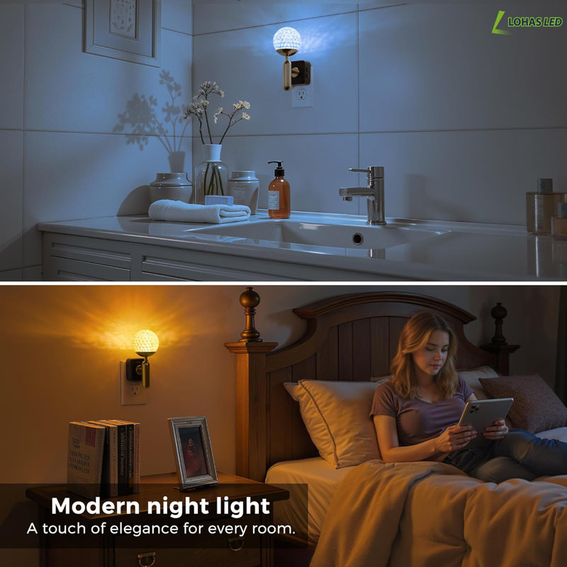 Rotating Plug Night Light With Color-Changing Function