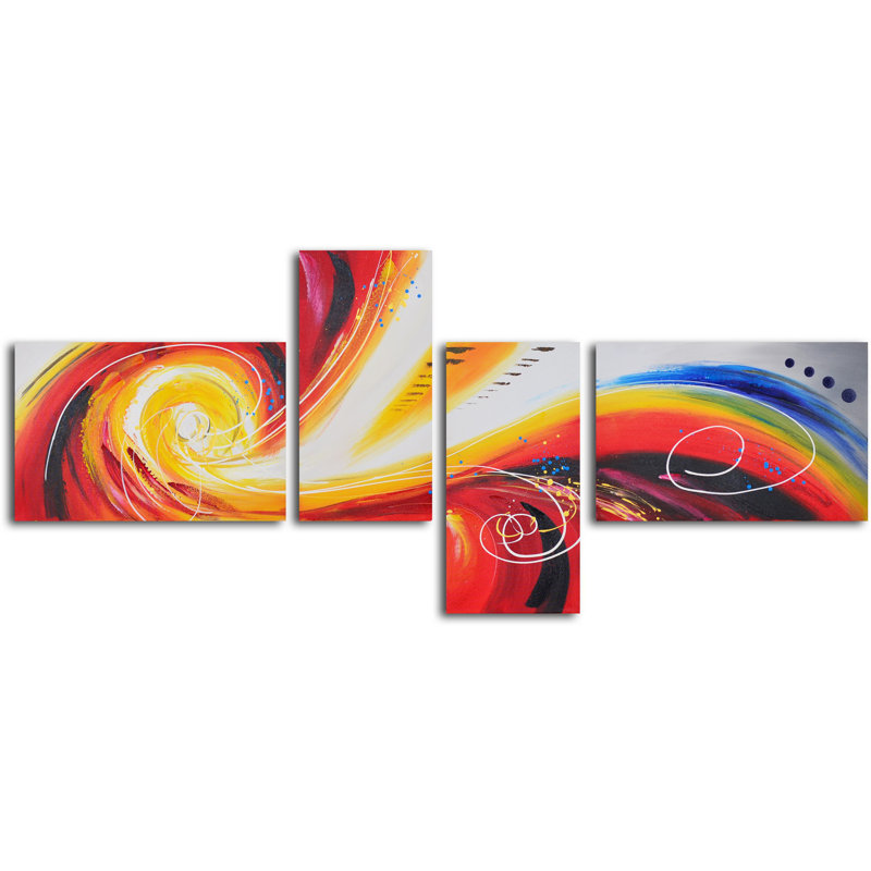 « eye of arc-en-ciel », ensemble de 4 peintures sur toiles tendues