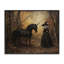 Sorcière et licorne noire, estampe numérique, design par Arlington Prints-1503520852-1503520855