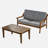 Marlo Teak Outdoor Two-person Patio Set With Cushions And Coffee Table-1259133057-1259133061