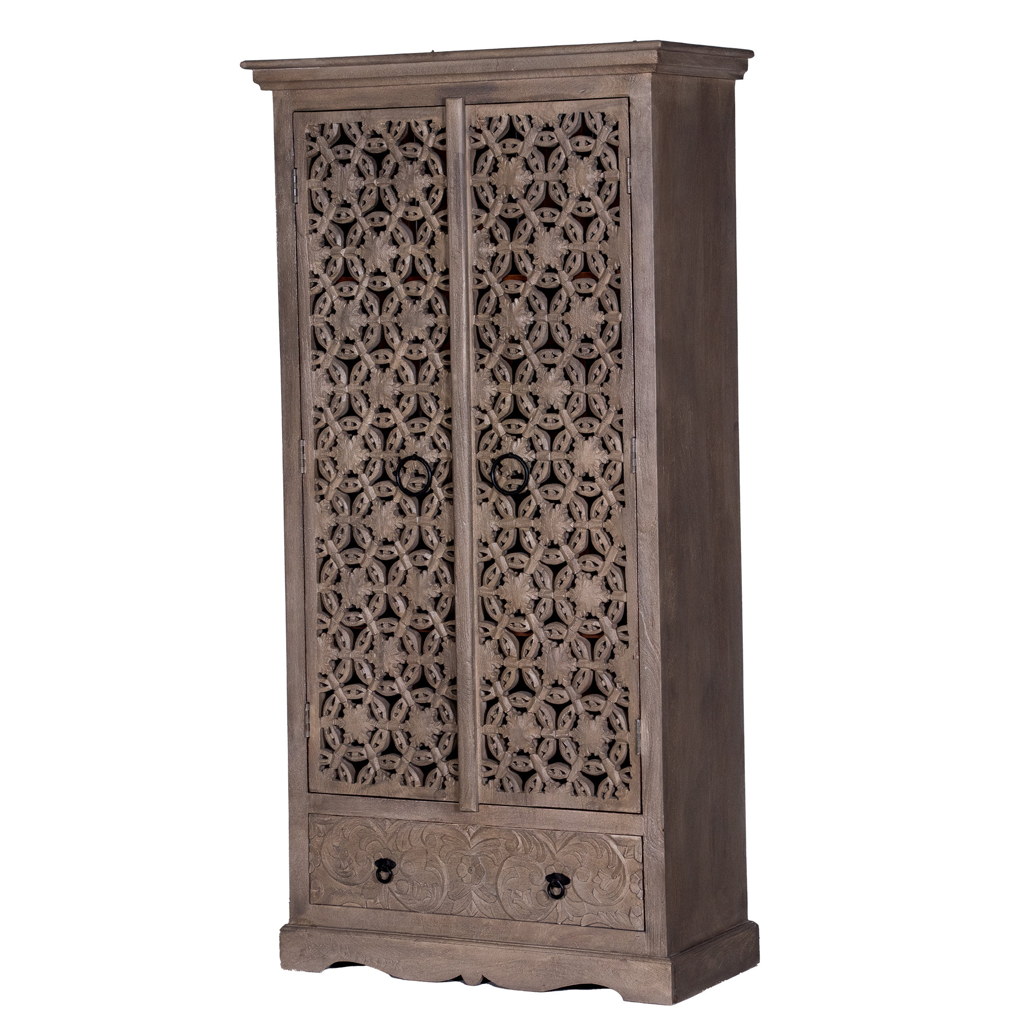 Bungalow Rose Sargeant Solid Wood Armoire & Reviews | Wayfair