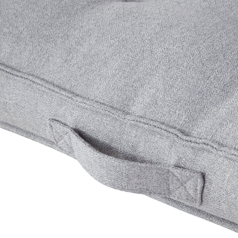  Polyester Floor Pillow, 5" H  x 32" W, Cement