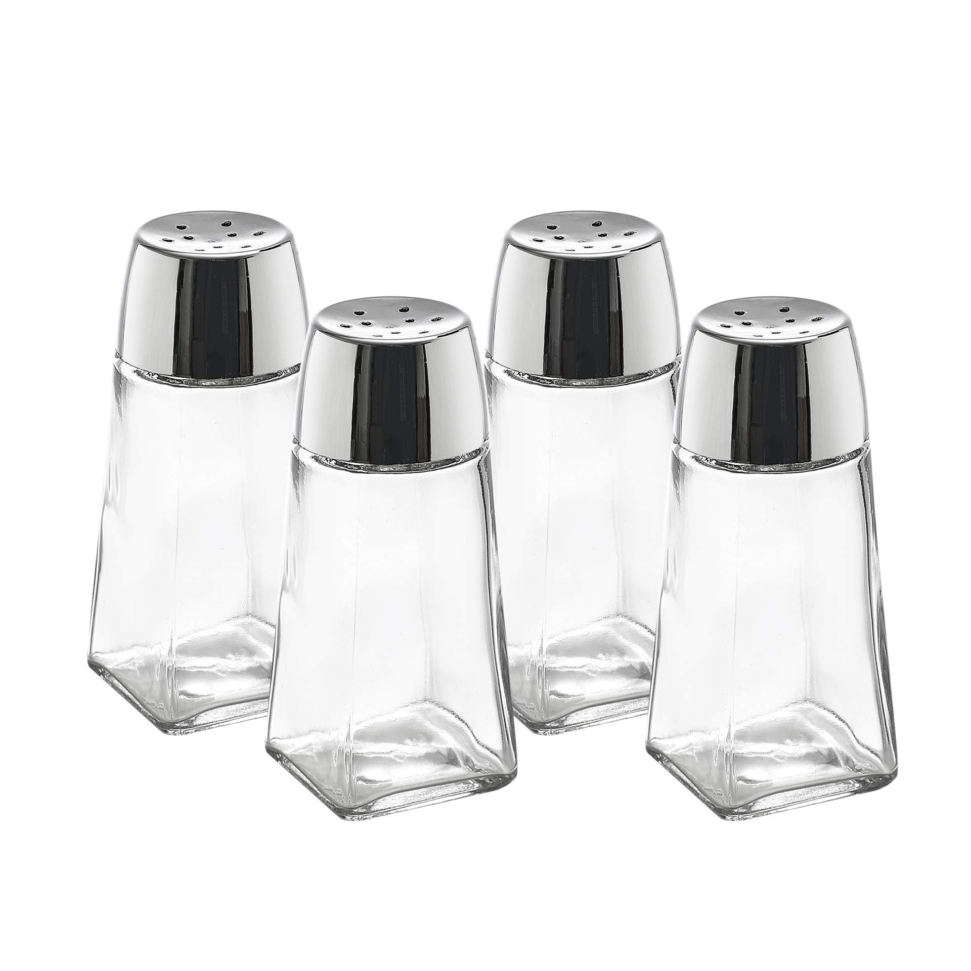 Salt and Pepper Shaker Set (Clear Glass) USA Seller Restaurant Quality