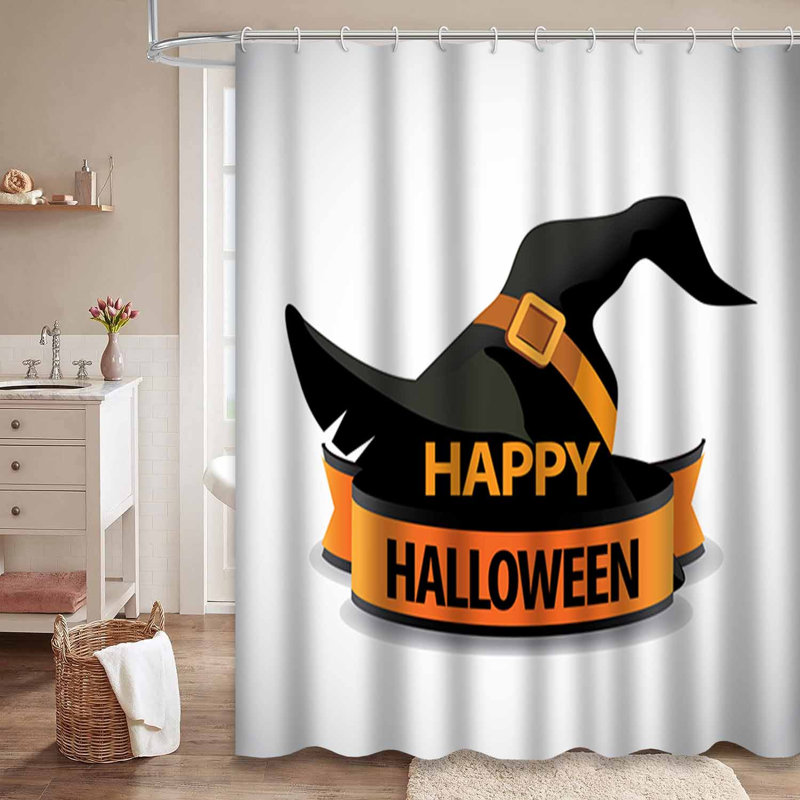 Rideau de douche Happy Halloween, L 72 po x l 84 po