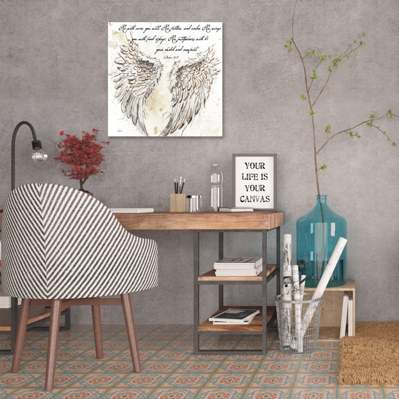 On Angel's Wings II by Tre Sorelle Studios - Wrapped Canvas Print, 91.44cm H x 91.44cm W