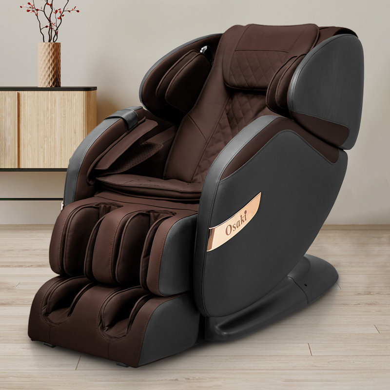 Fauteuil de massage Titan OS-Champ, Similicuir noir / brun