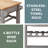 Michelle 4 Tier Butcher Block Kitchen Cart with Drawer and Wine Rack-1884485369