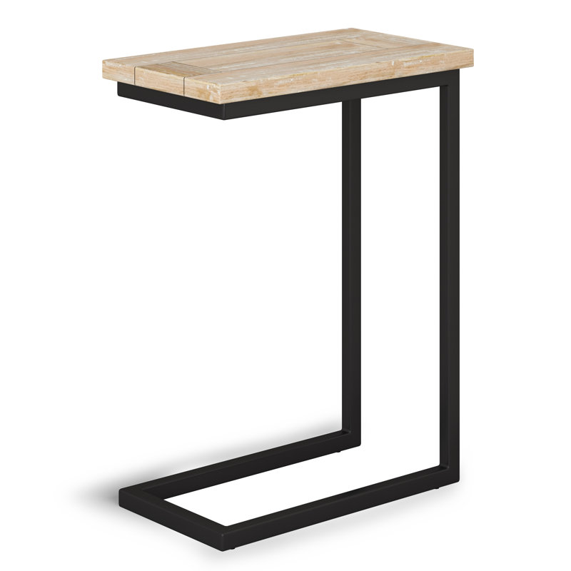 Table de bout 24 po en métal blanc