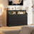 Modern 6-Drawer Dresser with LED Lights & Charging Station, Wood Storage Cabinet for Bedroom, Living Room, and Hallway