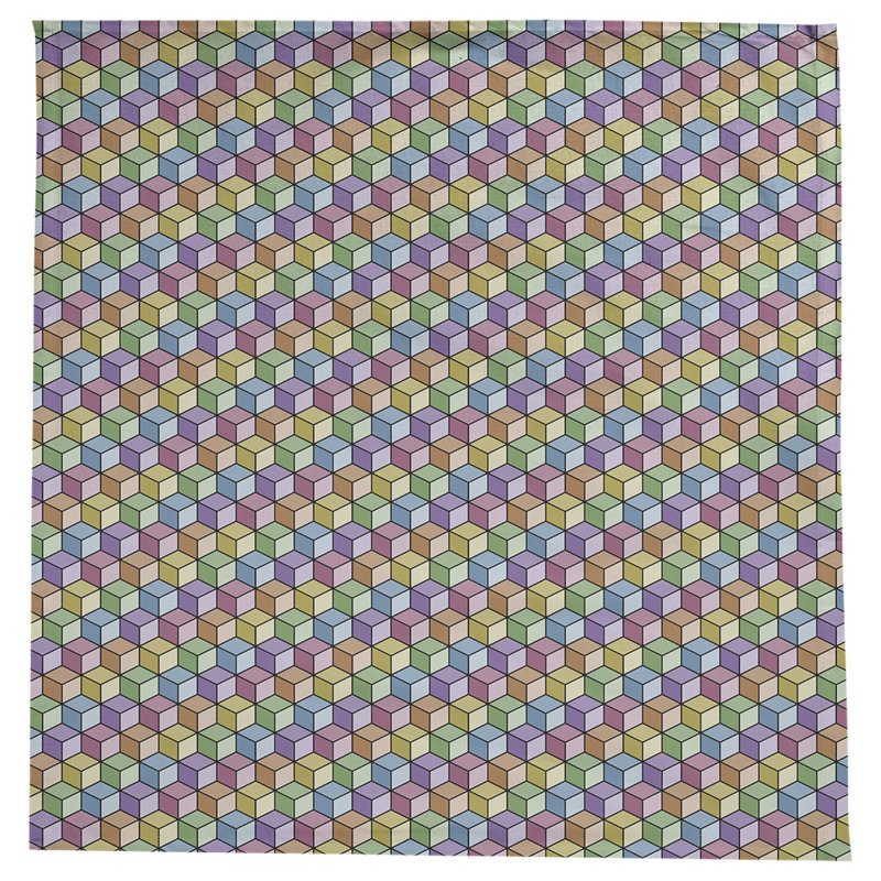 Avicia Cube Tablecloth, Black/Rainbow