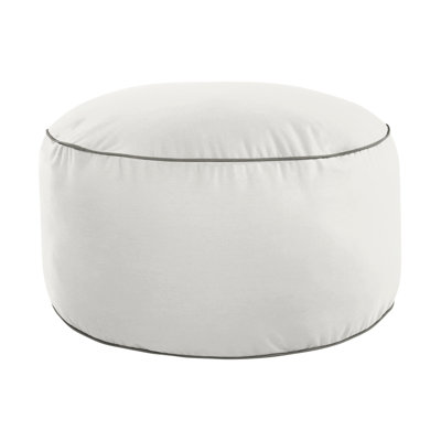 Demi Round Upholstered Outdoor Ottoman with Sunbrella® Cushion