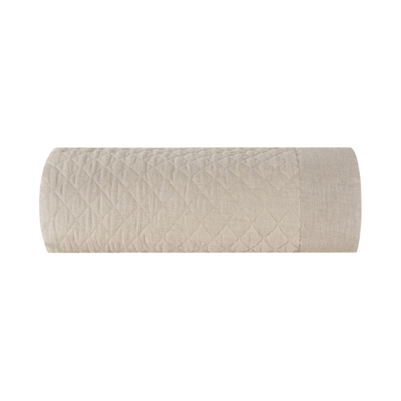 Hudson Linen_Quilted Coverlet, White