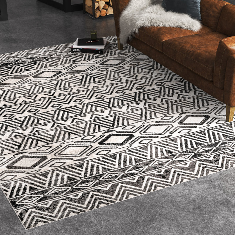 Tapis gris lavable à la machine Copley, Rectangle 4 pi x 6 pi