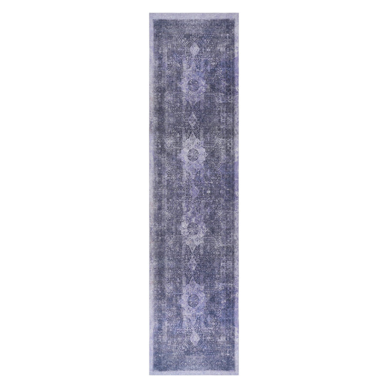 Area Rug For Dining Room - Machine Washable, Low-Pile, Foldable, Stain  Anthracite, 2'6'' X 10' Washable Non-Slip, ,