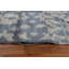 Tapis bleu marine / gris en laine noué à la main de conception unique 7 pi 11 po x 9 pi 10 po