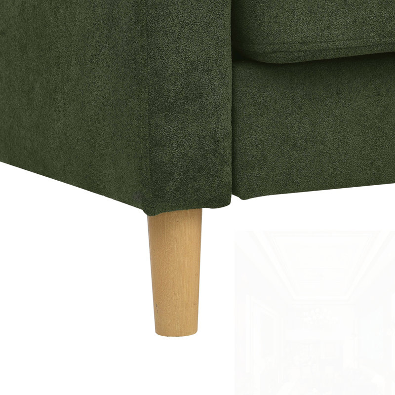 Modern Minimalist 2-Seater Sofa, Green