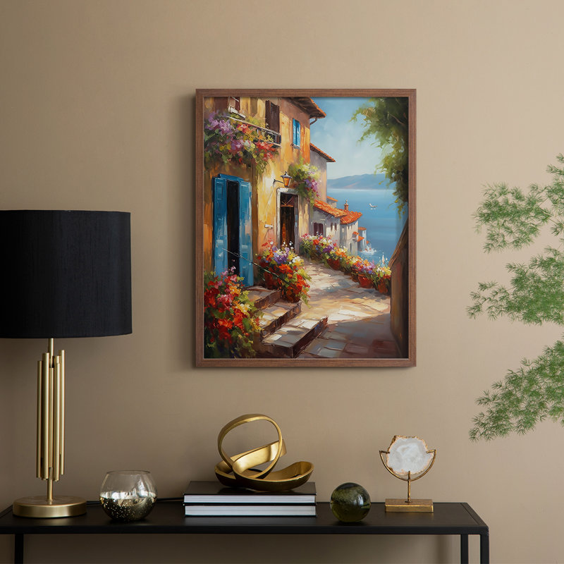 NAUTICAL Series DLIX, reproduction encadrée - bois massif, Noyer, H 15 po x l 12 po
