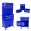 Unité de rangement bleue 6 - détachable avec 4 boîtes de rangement en métal pour atelier de garage, roues, capacité de 220 lb,-813620249