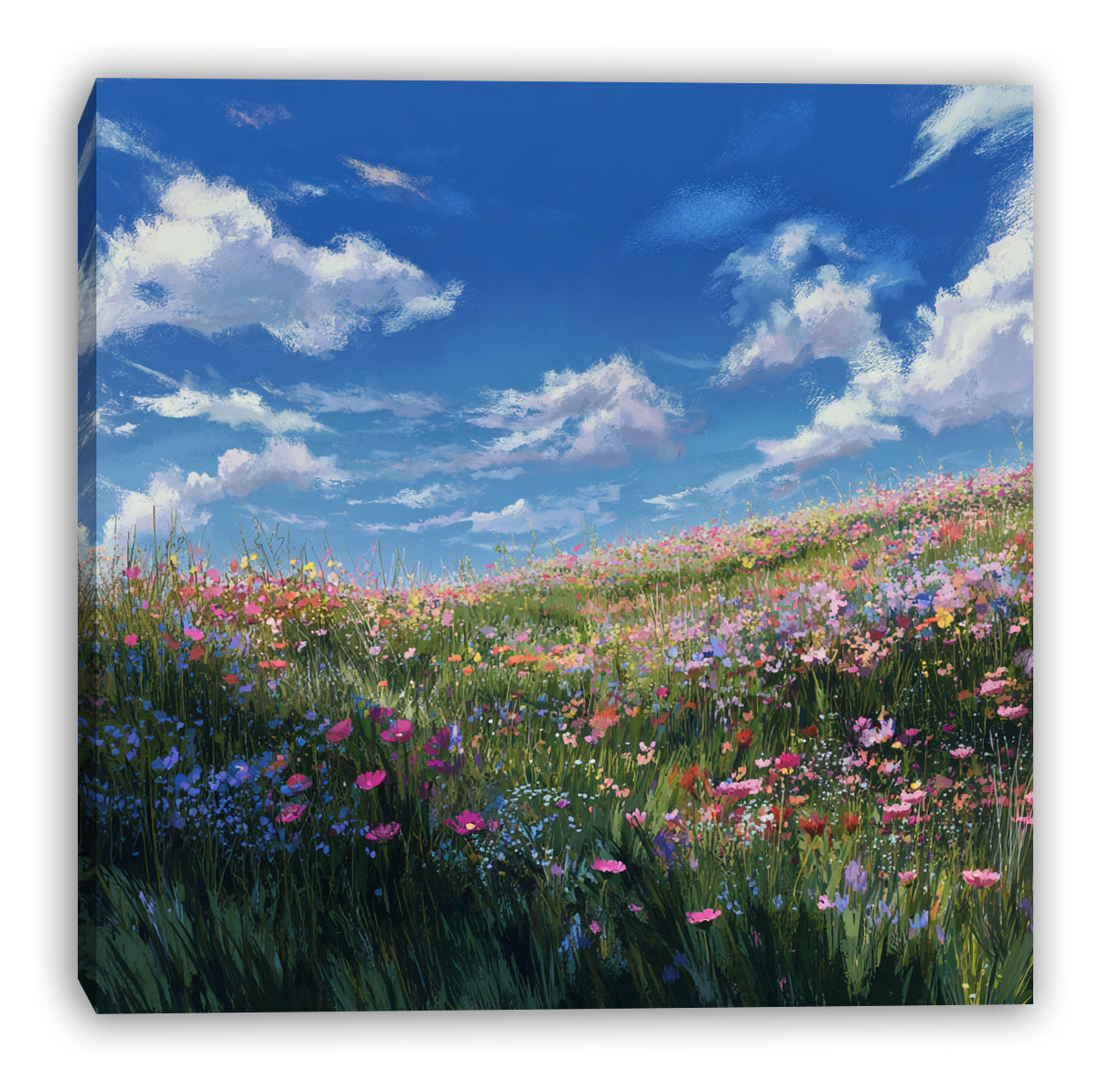 Ophelia & Co. Spring Hillside Bloom Wrapped Canvas Wall Art - Wayfair ...