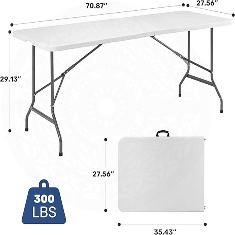 Portable Heavy-Duty Folding Table for Various Occasions and Easy Storage