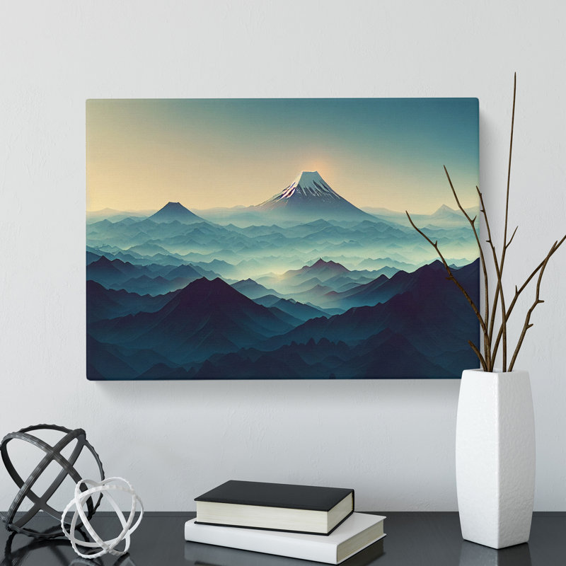 Spellbinding Japanese Mountains - Wrapped Canvas, 35cm H x 50cm W x 3cm D