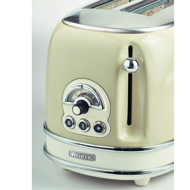 Ariete 2 Slice With Defrost And Reheat Toaster, Beige