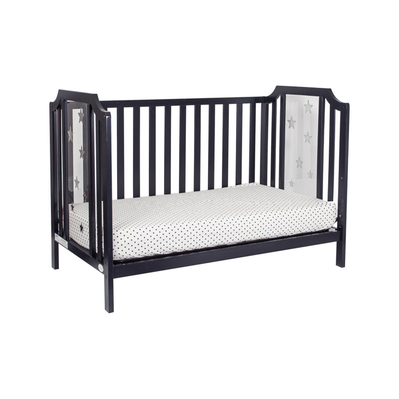 Lit de bébé convertible 3 en 1 Celeste noir, Noir