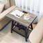 Table de chevet haute Stokesvale avec 2 ports USB, 2 prises de courant et 2 tablettes de rangement-214116029