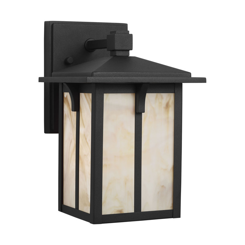 Petite lanterne murale d'extérieur à une lumière Tomek de Génération Éclairage , Noir