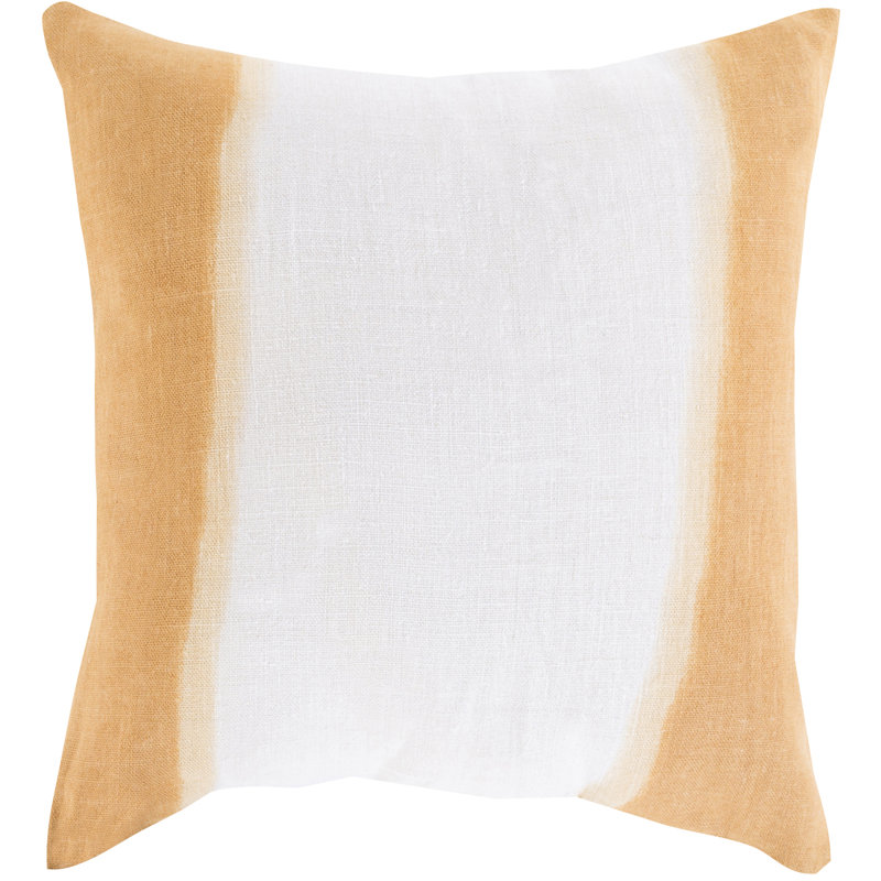 Striped Reversible Throw Pillow, Olive, 22" H x 22" W x 4" D, Polyester