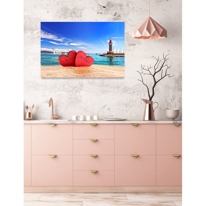 Beach Lovers, reproduction encadrée, H 12 po x l 18 po x P 1,5 po, Toile tendue