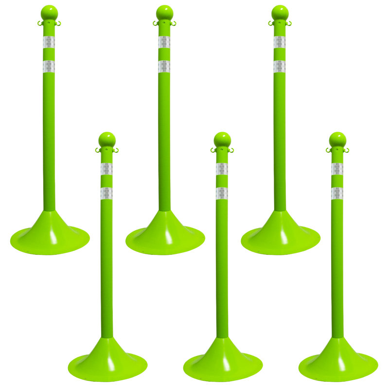 Étagère blanche Mr. Strip avec rayures réfléchissantes, Vert