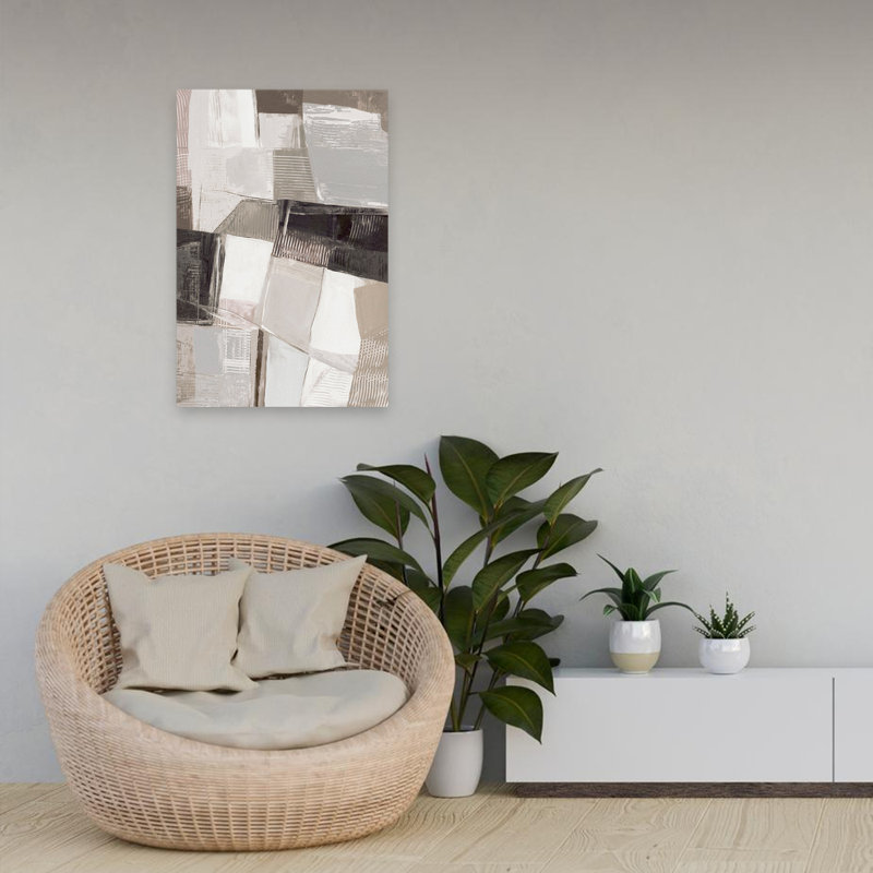 Moderne mosaïque moderne abstrait géométrique moderne, H 24 po x l 16 po
