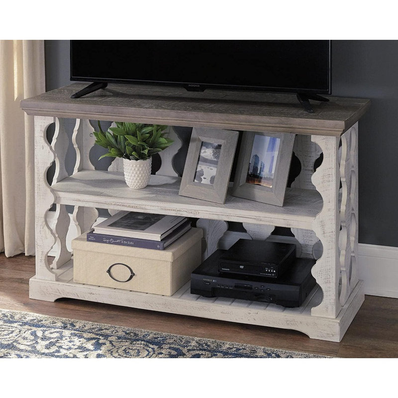 Console avec tablette Farmhouse - gris et blanc