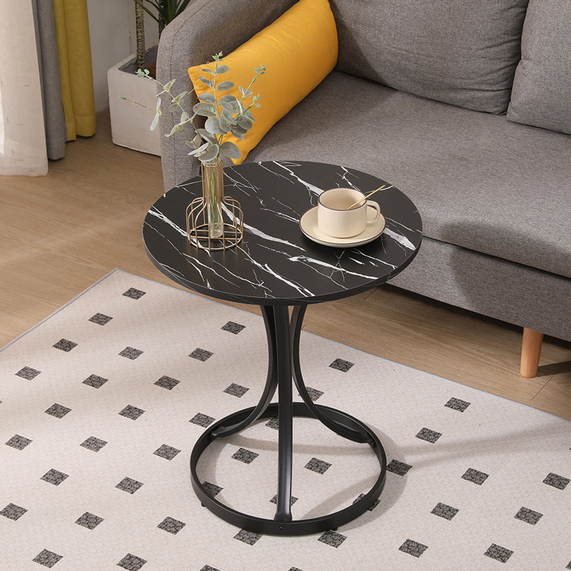 End Table, Black Marble
