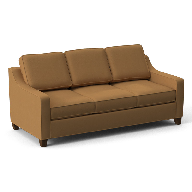 Clark 82" Square Arm Sofa Bed Sleeper with Reversible Cushions, Montana Walnut, Dillon Luggage, Hybrid